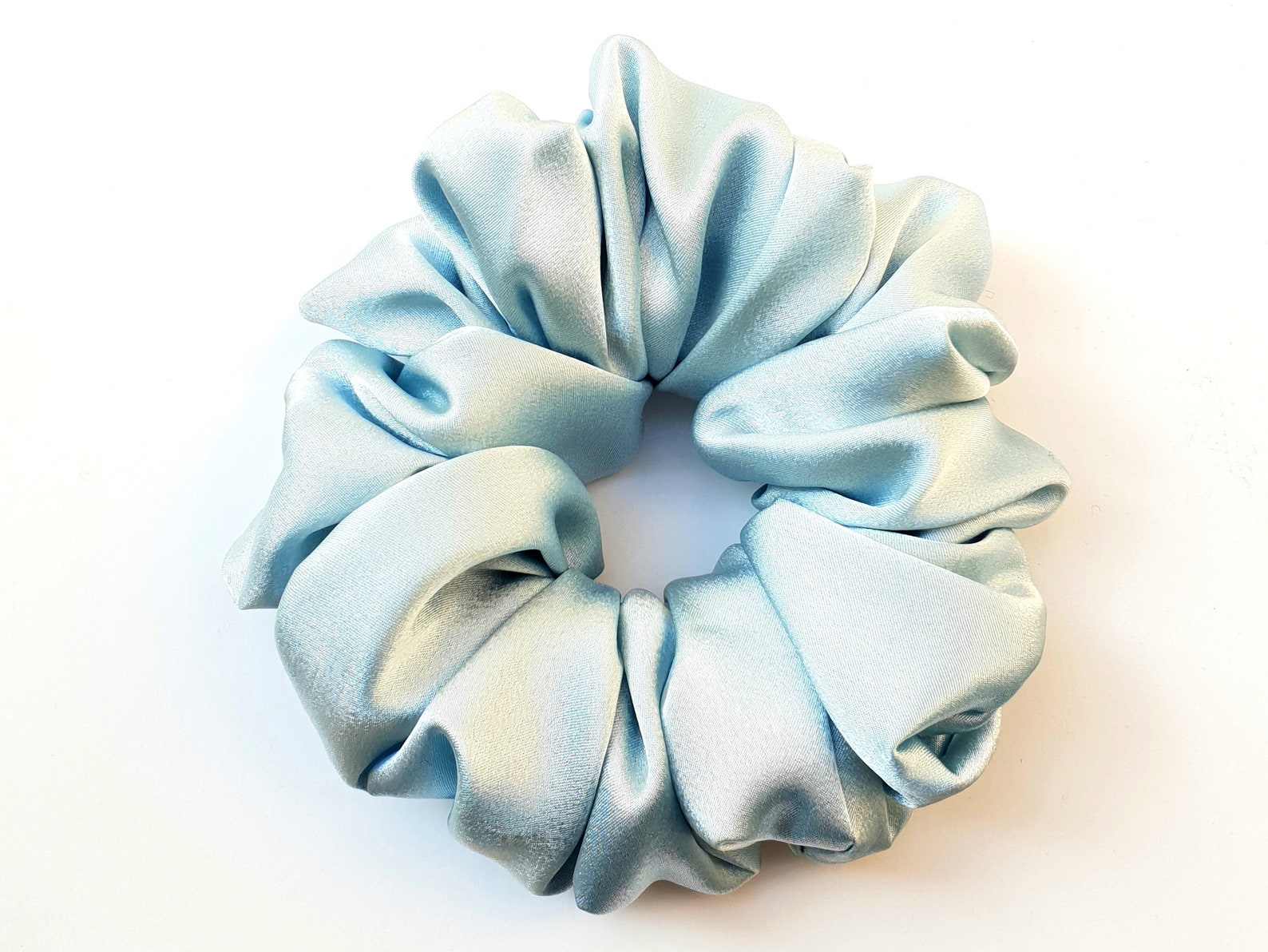 9. Light Blue Tie-Dye Hair Scrunchie - wide 4