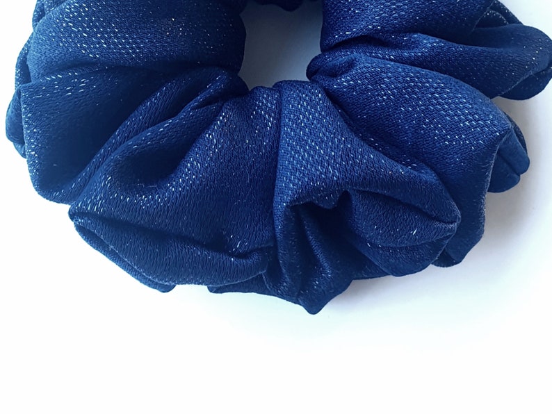 6. Royal Blue Glitter Hair Scrunchie - wide 1