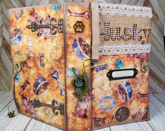 Recovered Sled Dog Field Journal | Husky Junk Journal | A5-JR-006