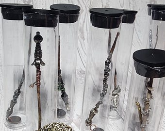 Retired Tiny Wizard Wand Relic | Miniature Magic Artifact, Wood & Metal Charm