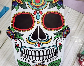 Dia de los Muertos Journal Kit | Sugar Skull Ephemera Bundle with Stickers, Tags (A5-KT-001)