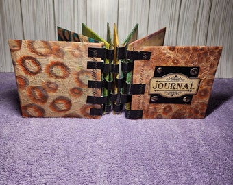 Vintage Grunge Cardboard Junk Journal | Mixed Media Art Journal | Archive Record A5-JR-012