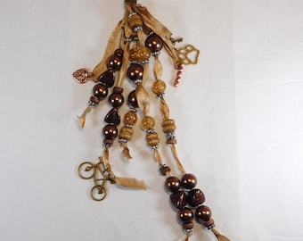 Beaded Tassel Charm | Dog Paw, Bicycle, Heart Dangles | Journal, Purse Accessory