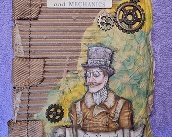 Sir Vagabond Grunge Junk Journal | Steampunk Explorer Journal | Mixed Media Art Book