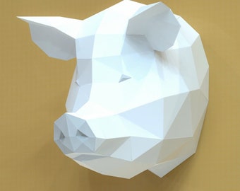 Papercraft Piggy Etsy