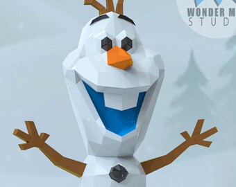olaf papercraft olaf frozen olaf frozen diy craft etsy