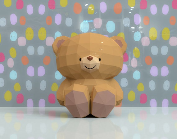 paper craft teddy bear