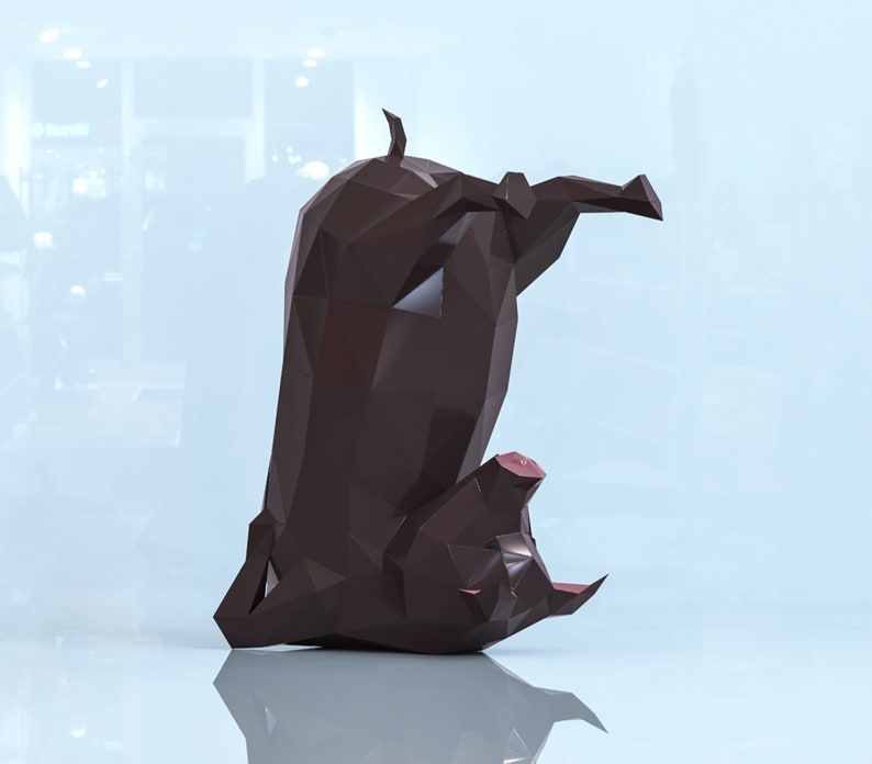 Pig Papercraft Pig Yoga Pig Papercraft Pig Statue Pig Etsy