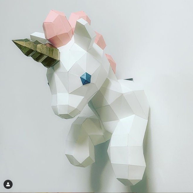 Unicorn Papercraft Unicorn Pony DIY crafts Unicorn Gifts | Etsy