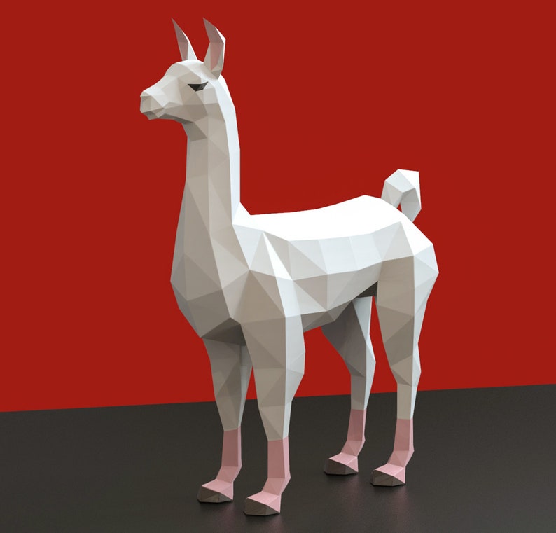 Llama papercraft llama DIY crafts papercraft alpaca llama | Etsy