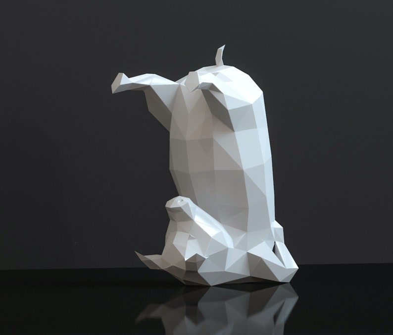 Pig Papercraft Pig Yoga Pig Papercraft Pig Statue Pig Etsy