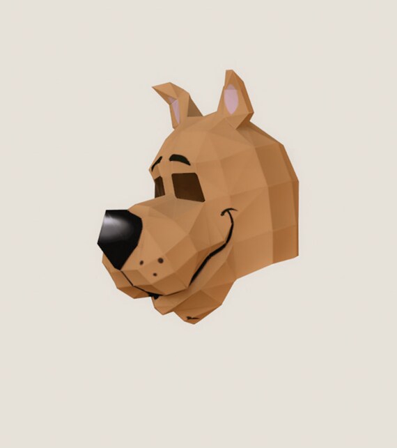 Papercraft Scooby Doo Mask Papercraft Mask Scooby Doo Head Etsy