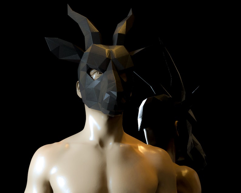 papercraft goat mask