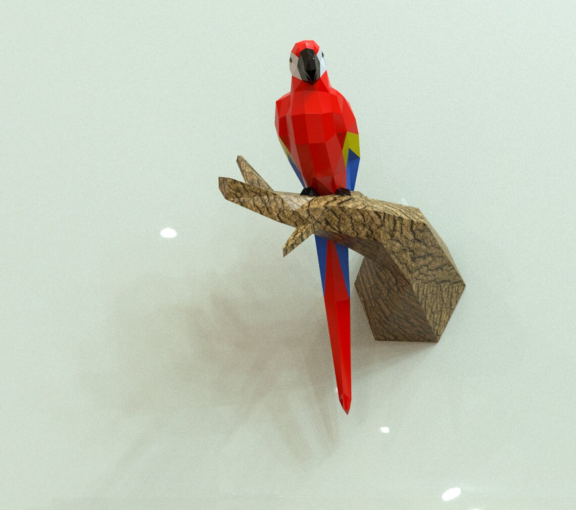 Parrot Papercraft Parrot Parrot Gifts Macaw Papercraft | Etsy