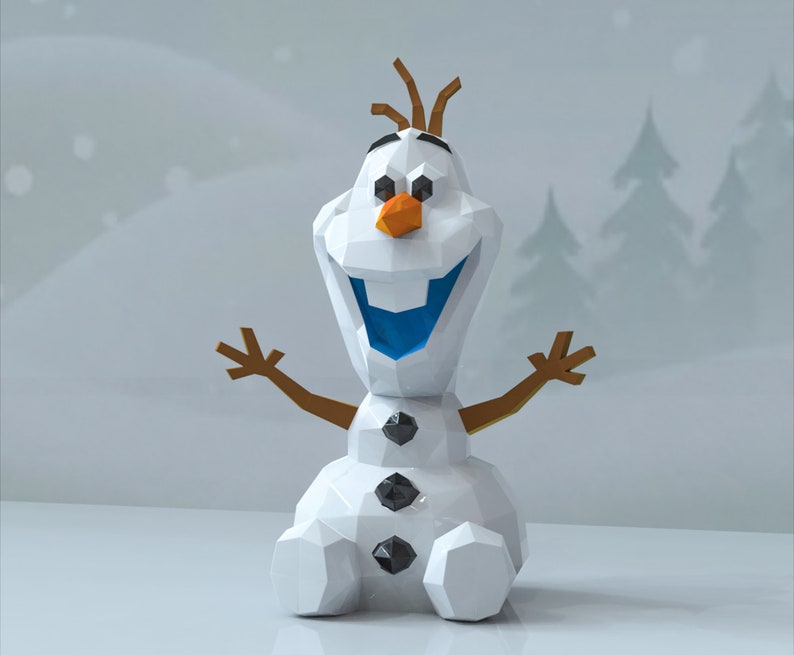 olaf papercraft olaf frozen olaf disney frozen diy craft etsy