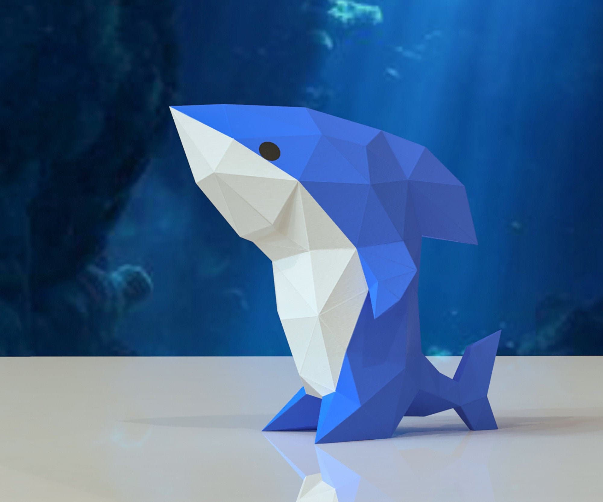 Shark Papercraft Shark Shark Plush Baby Shark Baby Shark Etsy