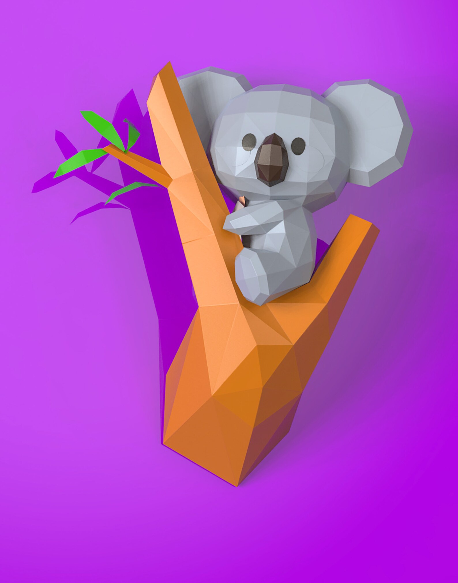 Koala Bear Bear Papercraft Koala Bear DIY Crafts Koala Etsy