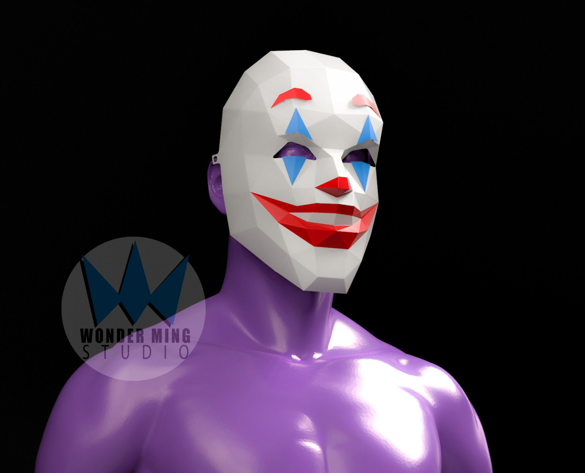 Joker papercraft joker mask joker mask papercraft mask DIY Etsy
