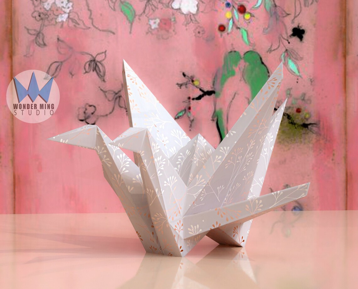 Papercraft Crane Paper Crane Diy Craft Paper Bird Origami Etsy