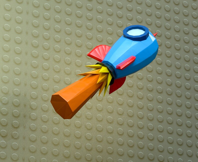 Rocket Papercraft Rocket Spaceship Space Ship Rocket Toy Etsy