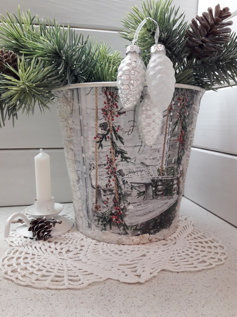 Bucket For a Christmas Tree Galvanized bucket Christmas Etsy