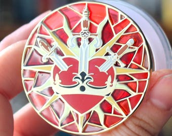 Romantasy Kindle Grip: Magnetic Ereader Holder with stained glass effects