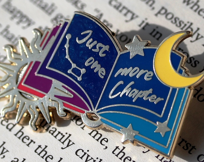 Book Lover Enamel Pin - Just One More Chapter