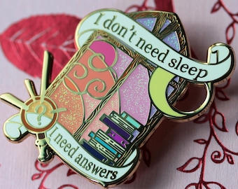 I need answers bookish enamel pin, book lover pin