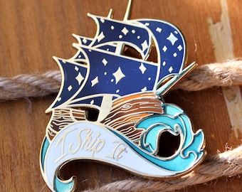 I ship it enamel pin