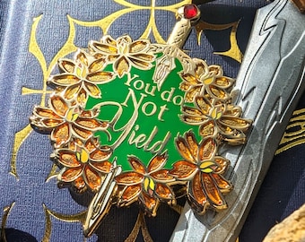 Throne of Glass "You do not Yield" enamel pin officially licensed