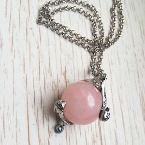 Heart of Kandrakar rose quartz necklace, w.i.t.c.h pendant