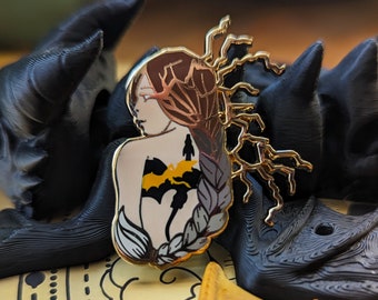Violetter Sorrengail Vierte Flügel Emaille Pin