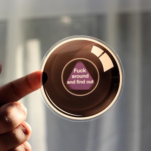 knulla runt och ta reda på genomskinligt klistermärke, FAFO, Kindle-klistermärke