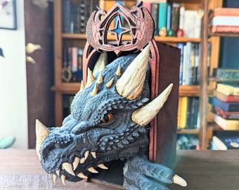 Dragon book nook- shelf insert display dragon head