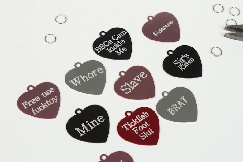 fetish collar name tags