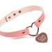 Ddlg and mdlg collars. Faux leather bdsm collar with heart tags engraved with ddlg words. Ideal for DDLG. Cum slut MATURE 18+ 