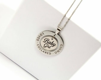 DDLG necklace. Baby Girl, owned collared and loved jewellery.  The perfect custom Christmas gift for a little.  Little space jewellery.