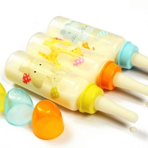 Custom adult baby bottles. Long, fast flow teat on 240ml abdl bottle. Adorable animal designs. Ideal for ddlg/littlespace