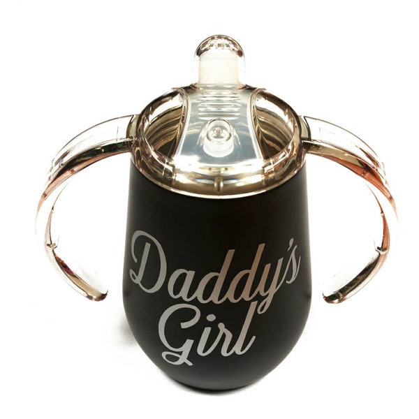 DDLG daddy's girl personalised stainless steel sippy cup. Ideal sippy for a little. Keeps drinks warm or cold for longer. Valentines gift