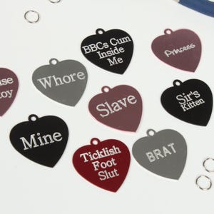 Custom BDSM Collar Tag