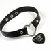 Black daddy's little slut collar. Faux leather with a metal tag engraved with the words shown. Ideal for DDLG submissives and ABDL. Mature 