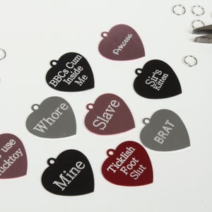 heart collar tags