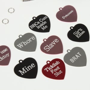 heart collar tags