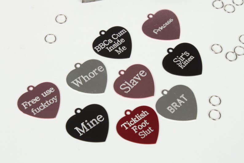 heart collar tags