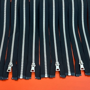 G2 5MM - Separating Zippers - Nickel - 18&quot;  - 21 1/2&quot; - 25”