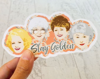 Golden Girls Sticker -- Vinyl Laptop Sticker, Decal, Betty White, Blanche, Rose, Dorothy, Sophia