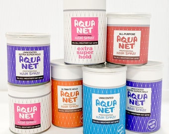 Etichette per lattine PRINGLES anni '80 Aqua Net -- Lattine piccole da 1,4 once e 2,3 once -- Decorazione per feste stampabile DIGITALE