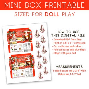 Elf Printable Prop Idea - Christmas Tree Snack Cakes Boxes