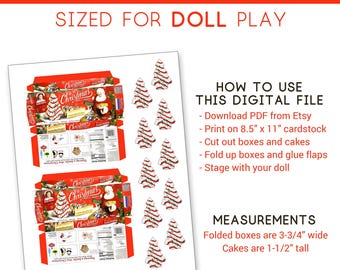 Elf Printable Prop Idea - Christmas Tree Snack Cakes Boxes