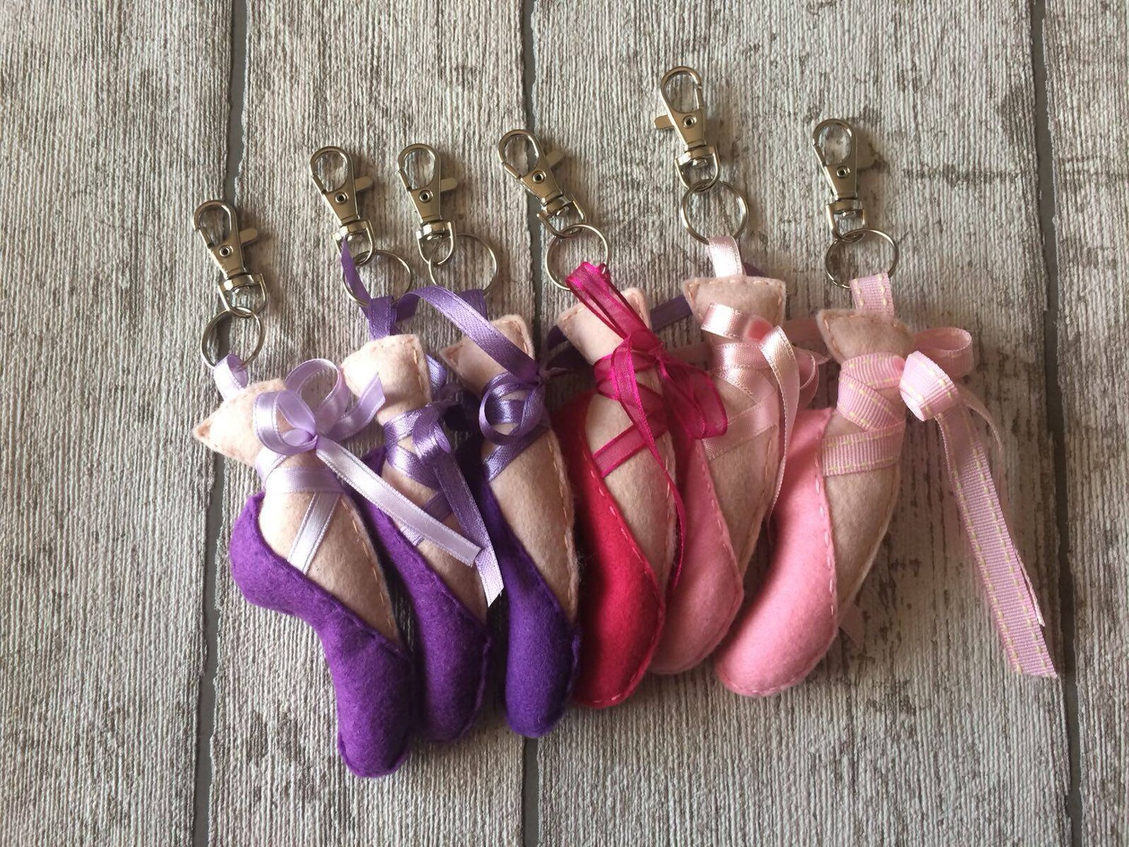 ballet slipper, key ring for dance shoes, keyring, felt, accessory bag, gift dance enthusiasts, wedding favor